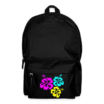 Hibiskus Hibiskusblüte hibiscus - Backpack - black - Front