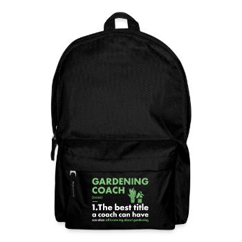 Gardener Coach Définition Jardinage - Sac à dos - noir - Devant