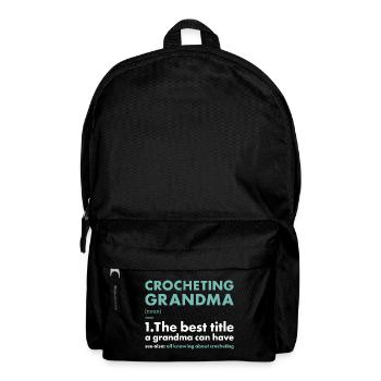 Crocheteur Mamie Définition Crochet - Sac à dos - noir - Devant