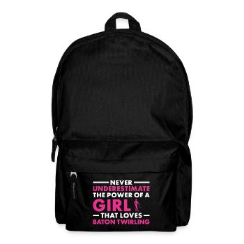 Twirler Never Underestimate The Power Of A Girl - Backpack - black - Front
