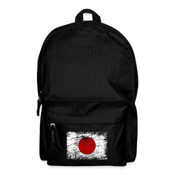 Japan Flag Vintage Used Look Vacation Travel Trip - Backpack - black - Front
