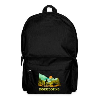 Dogscooting Bikejöring Zughundesport Design - Rucksack - Schwarz - Vorne