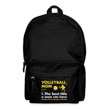 Sport Mom Definition Volleyball - Backpack - black - Front