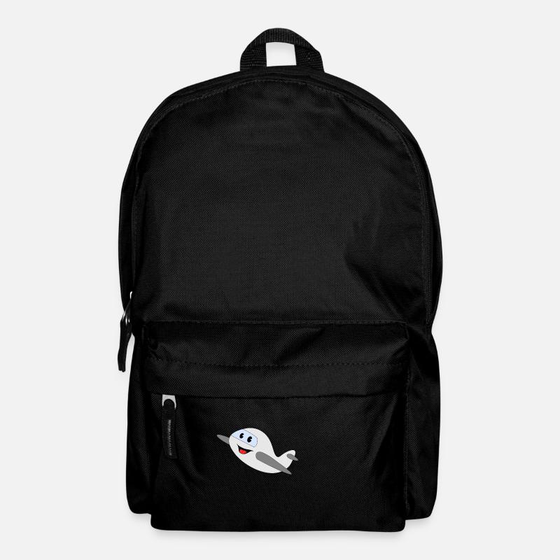 Flugzeug - Rucksack - Schwarz