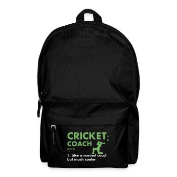 Sport Coach Definition Cricket - Backpack - black - Front