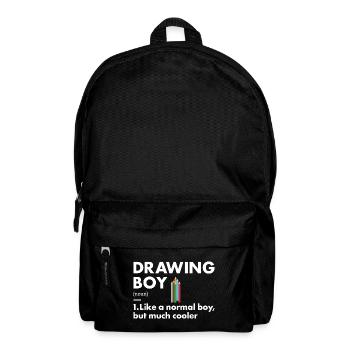 Dessinateur de définition de garçon de tiroir - Sac à dos - noir - Devant
