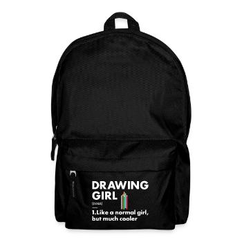 Drawer Girl Definition Drawing - Backpack - black - Front