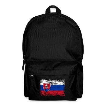 Slowakei Flagge Used Look - Rucksack - Schwarz - Vorne