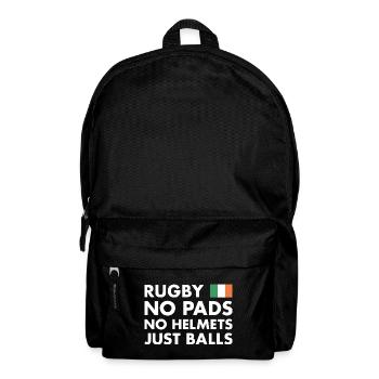 Rugby No Pads No Helmets Just Balls Ireland Rugby - Backpack - black - Front