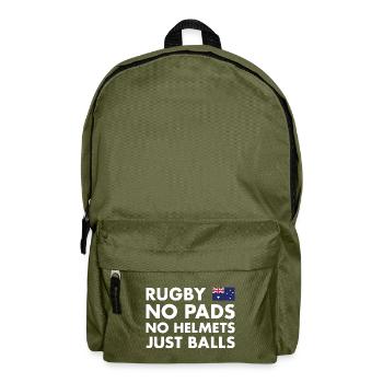 No Pads No Helmets Just Balls Australia Rugby - Backpack - olive green - Front