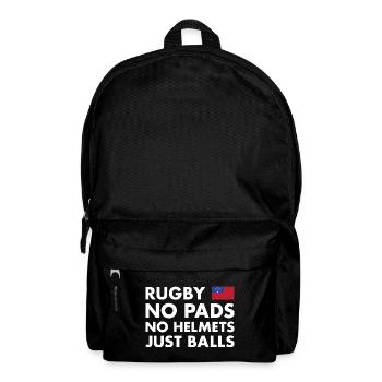 Rugby No Pads No Helmets Just Balls Samoa Rugby - Backpack - black - Front