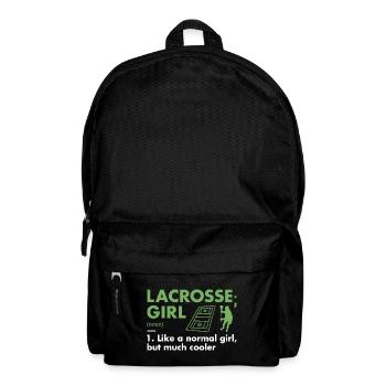 Sport Girl Definition Lacrosse - Backpack - black - Front