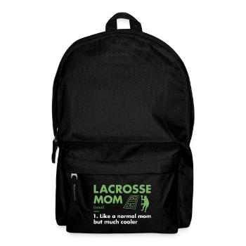 Sport Mom Definition Lacrosse - Backpack - black - Front