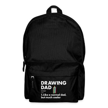Drawer Dad Definition Drawing - Rucksack - Schwarz - Vorne