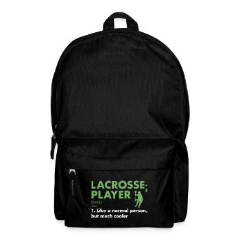 Sport Player Definition Lacrosse - Backpack - black - Front