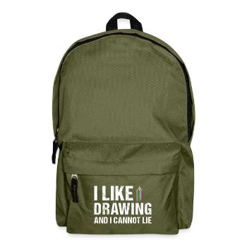 Drawer I Like Drawing - Rucksack - Olivgrün - Vorne