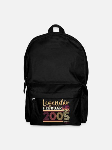 Jahrgang 2005 Februar 18. Geburtstag Geschenk Mann - Rucksack - Schwarz