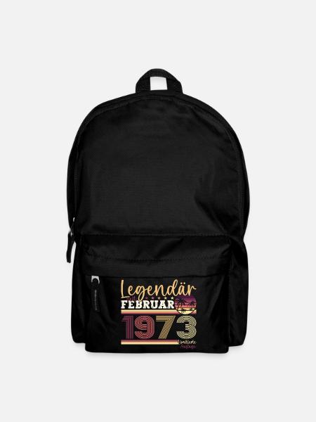Jahrgang 1973 Februar 50. Geburtstag Geschenk Mann - Rucksack - Schwarz