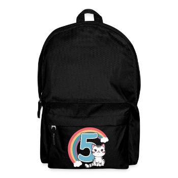 Süße Katze - 5. Geburtstag - 5 Jahre - Rucksack - Schwarz - Vorne
