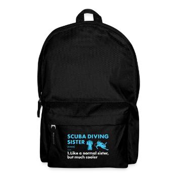 Scuba Diver Sister Definition Scuba Diving - Backpack - black - Front