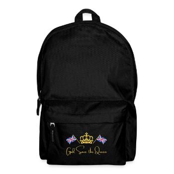 Britische Königin Krönung Camilla England Flagge - Rucksack - Schwarz - Vorne