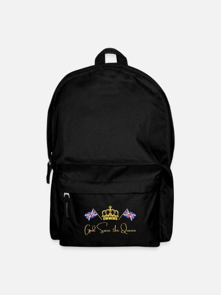 Couronnement de la reine britannique Camilla Drapeau de l’Angleterre - Sac à dos - noir