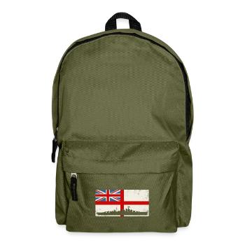 HMS HOOD British Navy - Rucksack - Olivgrün - Vorne