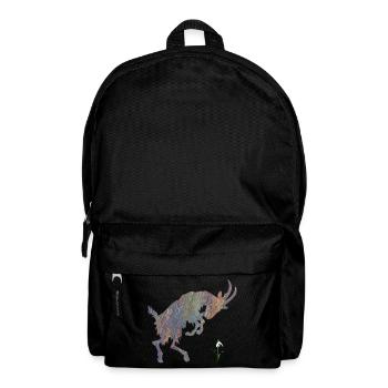 goat with snowdrop e 49 - Backpack - black - Front