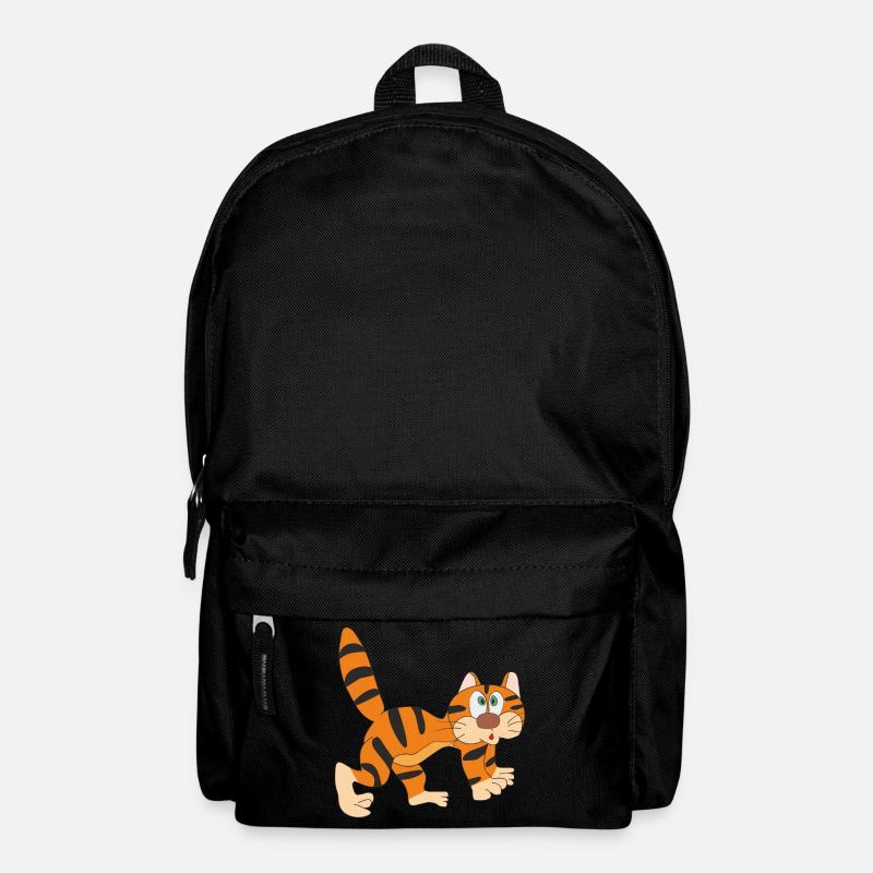 lustige Katze - Rucksack - Schwarz