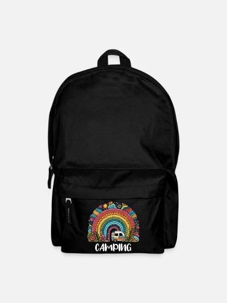 Camping Caravan Wohnwagen Freiheit Sommer Zelten - Rucksack - Schwarz