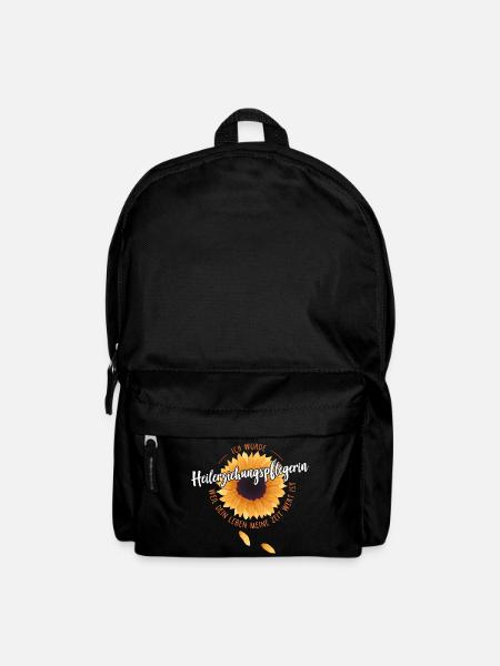 Heilerziehungspflegerin Sonnenblume Geschenk - Rucksack - Schwarz