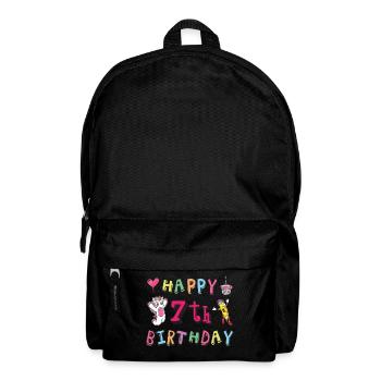 Happy 7th birthday. 7 years of childbirth - Backpack - black - Front