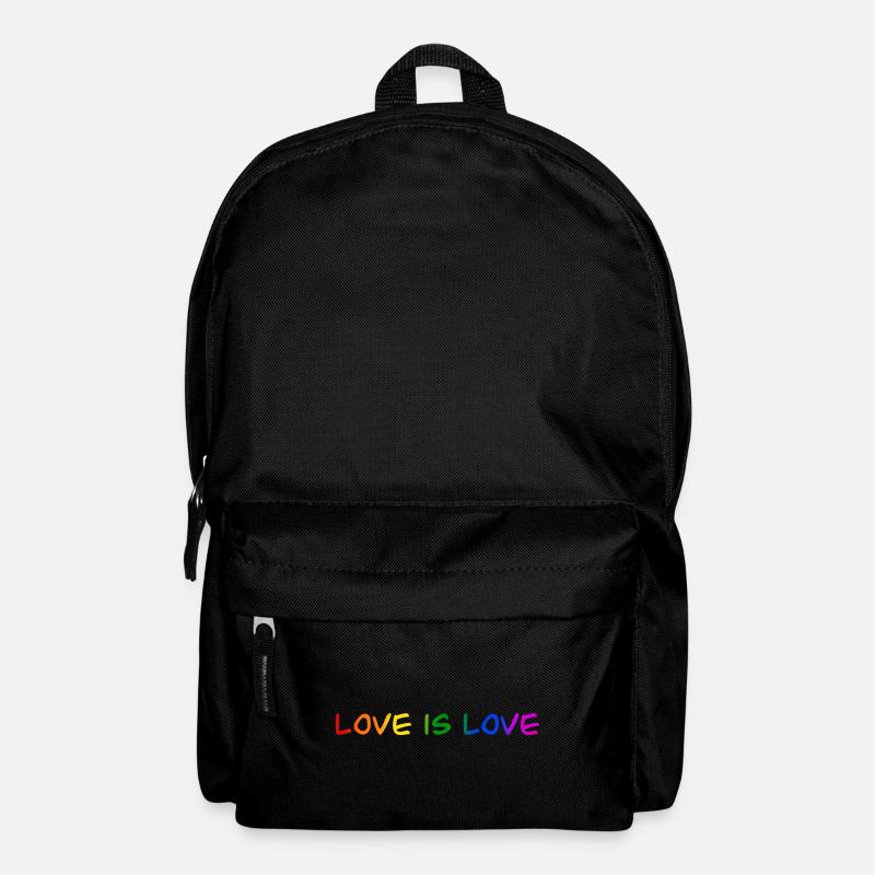 Love is Love LGBTQ Pride Liebe Stolz - Backpack - black
