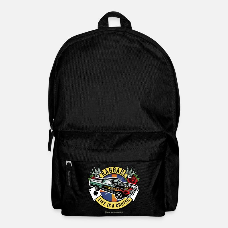 Raggare T Shirt Design Life Is A Cruise - Backpack - black