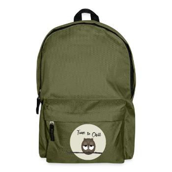 Owl - Time to relax - Backpack - olive green - Front
