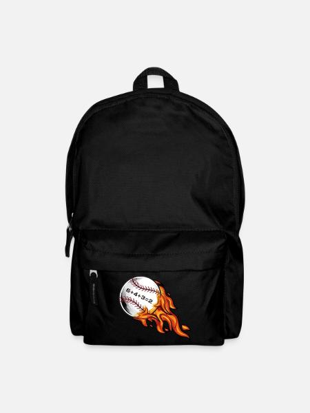 Baseball 6432 Double Play 6+4+3=2 Softball Mathematik - Rucksack - Schwarz