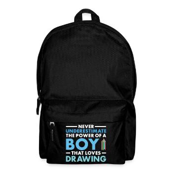 Drawer Never Underestimate The Power Of A Boy - Backpack - black - Front