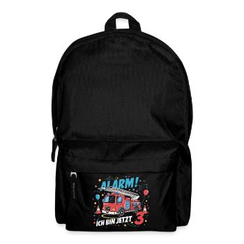 Camion de pompiers - Alarme J’ai 3 ans maintenant - Sac à dos - noir - Devant