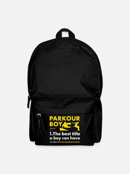 Traceur Boy Definition Parkour - Rucksack - Schwarz