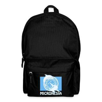 Drapeau de micronésie avec dauphin et requin-marteau - Sac à dos - noir - Devant