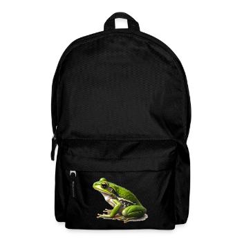 Der Frosch ist perfekt getarnt im grünen Gras - Rucksack - Schwarz - Vorne