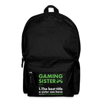 Gamer Sister Definition Gaming - Rucksack - Schwarz - Vorne