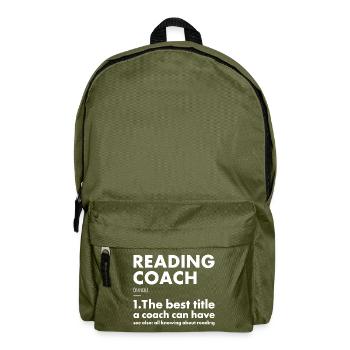 Reader Coach Définition Lecture - Sac à dos - vert olive - Devant
