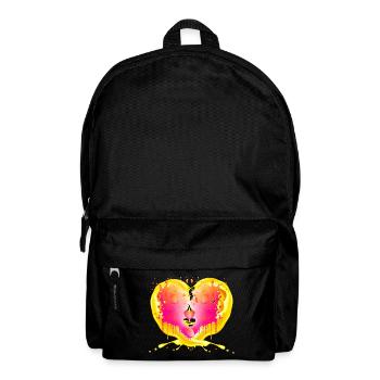 Heart behind flames - Backpack - black - Front