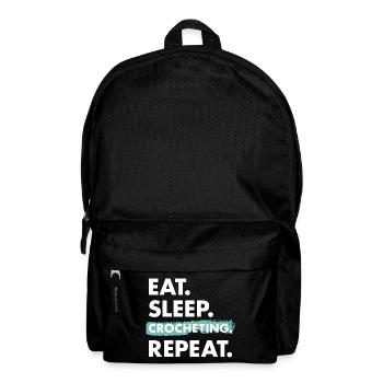 Crocheteur Eat Sleep Crochet - Sac à dos - noir - Devant
