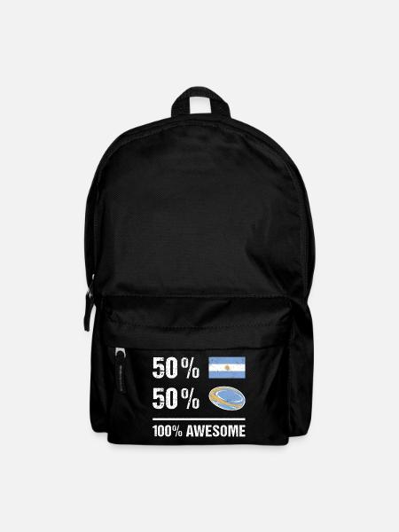 Argentina 50% Rugby 100% Awesome Argentina Rugby - Rucksack - Schwarz