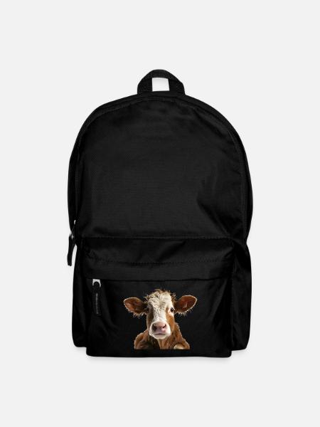 Junges Kuhkalb - Rucksack - Schwarz