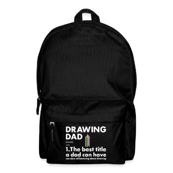 Drawer Dad Definition Drawing - Rucksack - Schwarz - Vorne