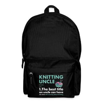 Knitter Uncle Definition Knitting - Backpack - black - Front