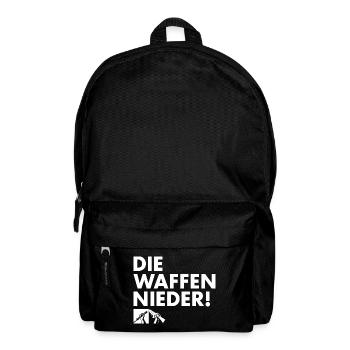 DIE WAFFEN NIEDER! - Rucksack - Schwarz - Vorne